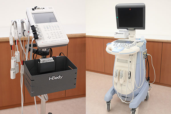 体成分分析装置（左）・超音波診断装置（右）